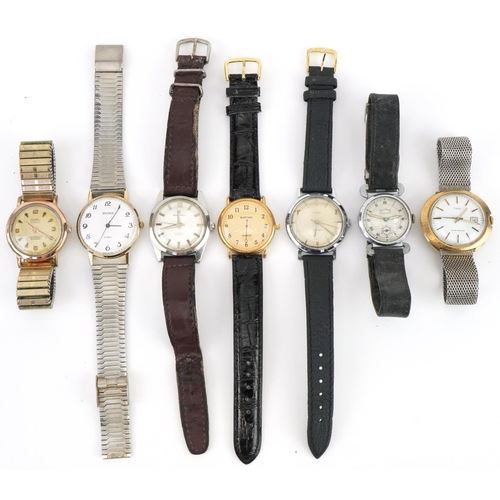 2705 - Seven vintage and later gentlemen's wristwatches including Services, Timex, Tosal and Sekonda, the l... 