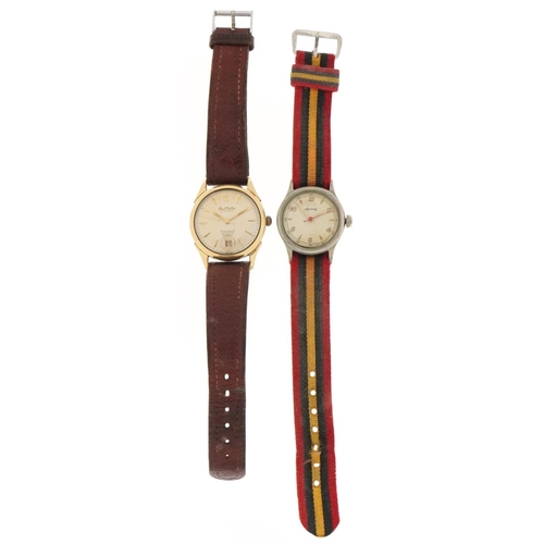 2699 - Two vintage gentlemen's wristwatches comprising Paul Buhre Rotodator and Accurist, the largest 34mm ... 