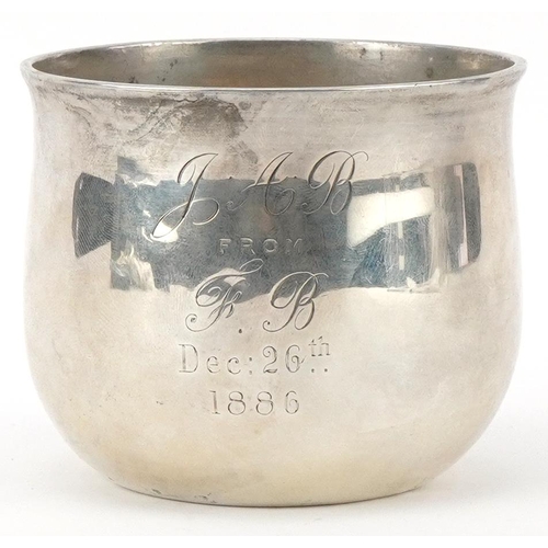 148 - George III Scottish silver baluster cup, indistinct maker's mark, Edinburgh 1817, 7cm high, 111.0g