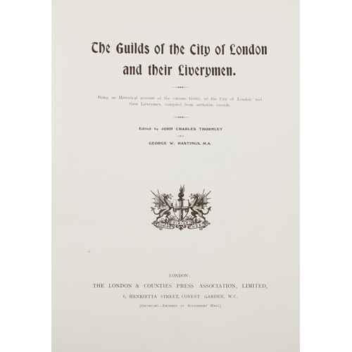 718A - The Guilds of the City of London & Their Liverymen, tooled leather hardback book printed by J G Hamm... 