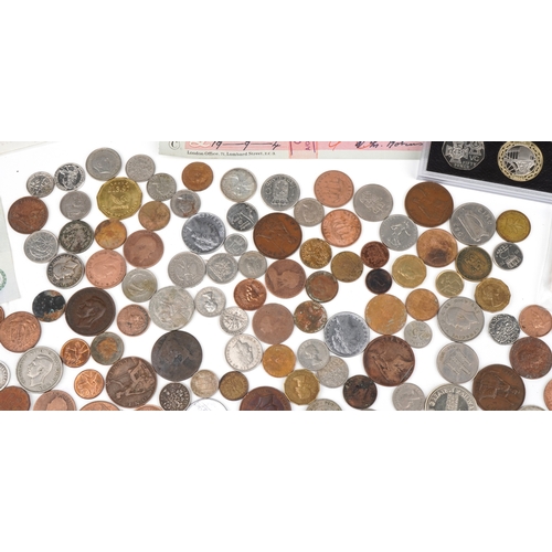 642 - Antique and later British and world coinage, tokens and ephemera including 2007 United Kingdom brill... 