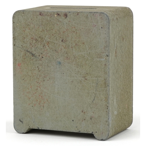 1508 - Early 20th century cast metal Midget Bank combination money box
