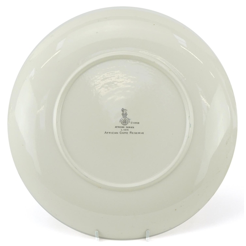 1327 - Royal Doulton African series Lion African Game Reserve charger, D6368, 33cm in diameter