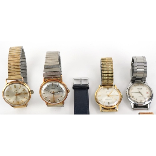 2693 - Fourteen vintage gentlemen's wristwatches including Junghans, Levis, Sekonda, Cyma, Avia, Bentima, S... 