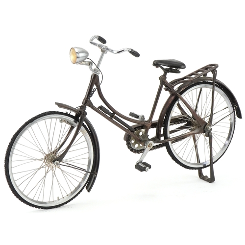 1295 - Novelty bronzed model of a bicycle, 42cm in length