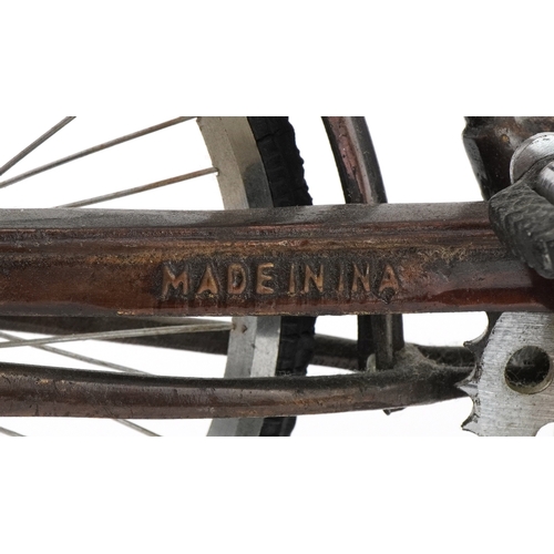 1295 - Novelty bronzed model of a bicycle, 42cm in length