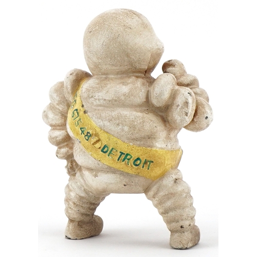 1353 - Automobilia interest painted cast iron advertising Michelin Man, 15cm high