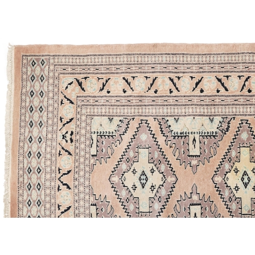 1125 - Middle Eastern beige ground rug having an allover floral design, 166cm x 97cm