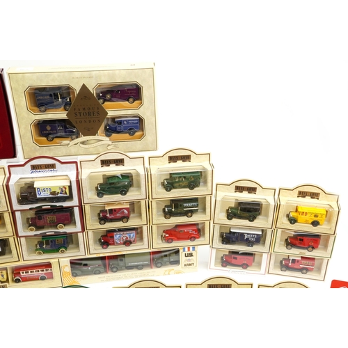 1558 - Large collection of diecast vehicles with boxes, some advertising, including Days Gone Ford Model T