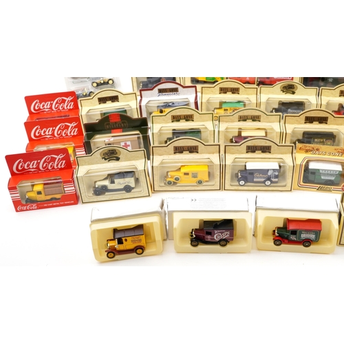 1558 - Large collection of diecast vehicles with boxes, some advertising, including Days Gone Ford Model T