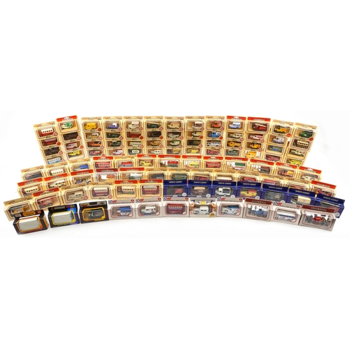 1558A - Large collection of Lledo model diecast vehicles, some advertising, including Sharps Super-Kreem Tof... 