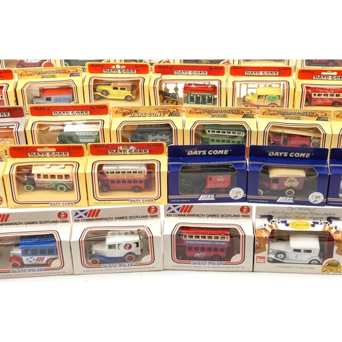 1558A - Large collection of Lledo model diecast vehicles, some advertising, including Sharps Super-Kreem Tof... 