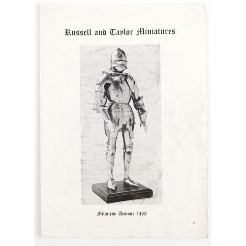 1794 - Russell & Taylor model of 1460 Milanese armour, edition number 27, housed in a display case, with ce... 