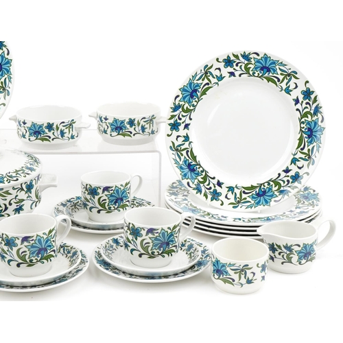 1181 - Midwinter Spanish Garden tea and dinnerware including lidded tureen, cups with saucers and plates, 2... 