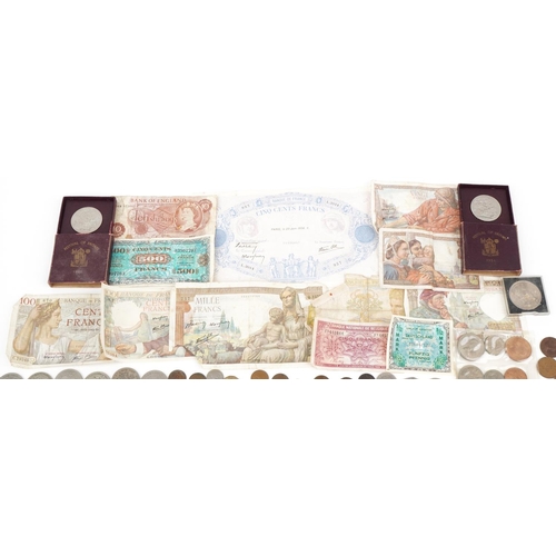 649 - Antique and later British and world coinage and banknotes including United States of America 1884 do... 