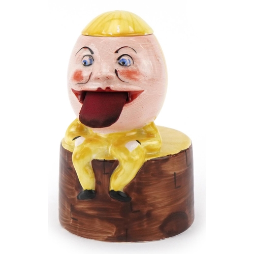 263 - Early 20th century Carlton Ware stamp licker in the form of Humpty Dumpty, registered number to the ... 