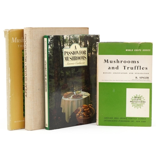 729 - Four botany interest hardback book s relating to mushrooms includingMushrooms & Truffles by R Singer... 