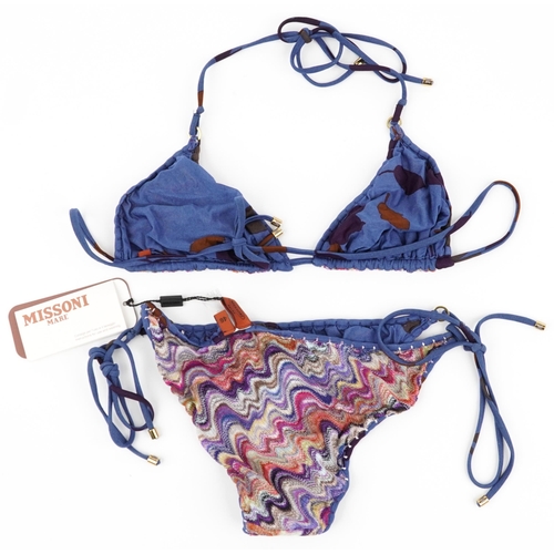 1218 - Missoni, Italian as new bikini with price tag of £230.00