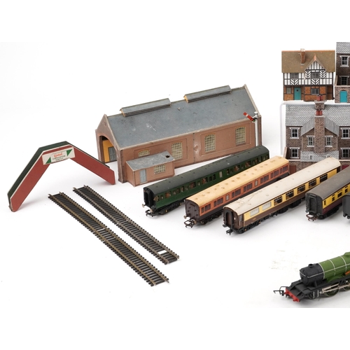 1555 - OO gauge model railway and accessories including Lima King George V locomotive with tender, Hornby F... 