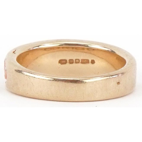 2454 - Clogau, Welsh 9ct two tone gold Cariad ring with box, size N, 6.0g