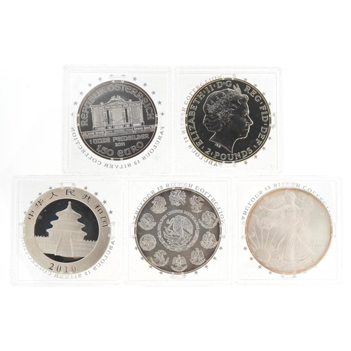 631 - Five silver coins from The Fabulous Twelve Silver Collection by The London Mint office including Ame... 