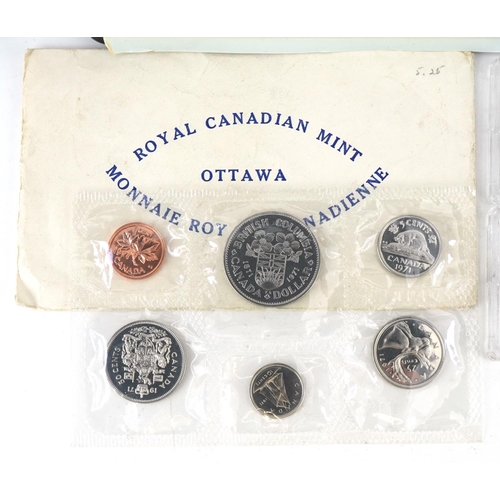 658 - United States of America, Canada and Cayman Islands coinage, some silver, including 1980 Proof Coina... 