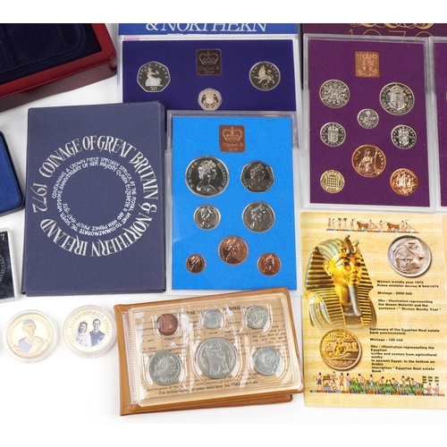 639 - British and Channel Island coinage including Falklands Islands Liberation set, Proof Coinage of Grea... 