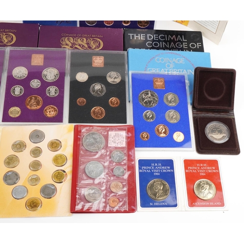 639 - British and Channel Island coinage including Falklands Islands Liberation set, Proof Coinage of Grea... 