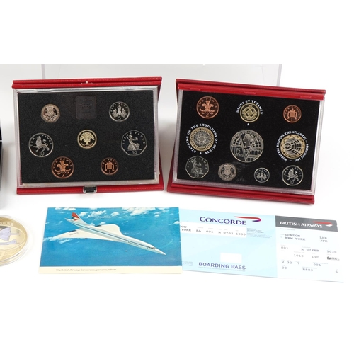 638 - British commemorative coinage including The Diamond Jubilee Monarch Majesty crown set by The London ... 