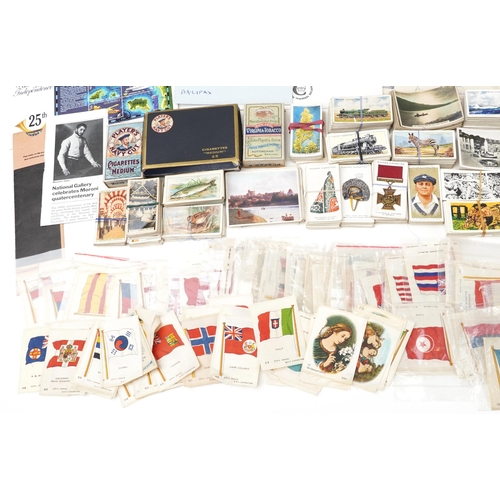 681 - Early 20th century and later ephemera including cigarette cards, some arranged in albums and Ofer Fe... 