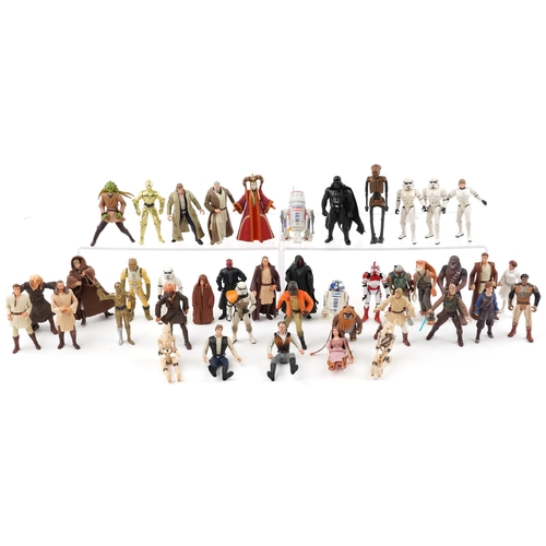 1546 - Vintage and later Star Wars action figures including R2D2, Darth Vader and C3PO