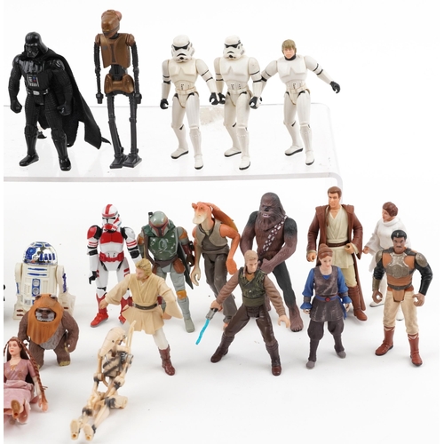 1546 - Vintage and later Star Wars action figures including R2D2, Darth Vader and C3PO