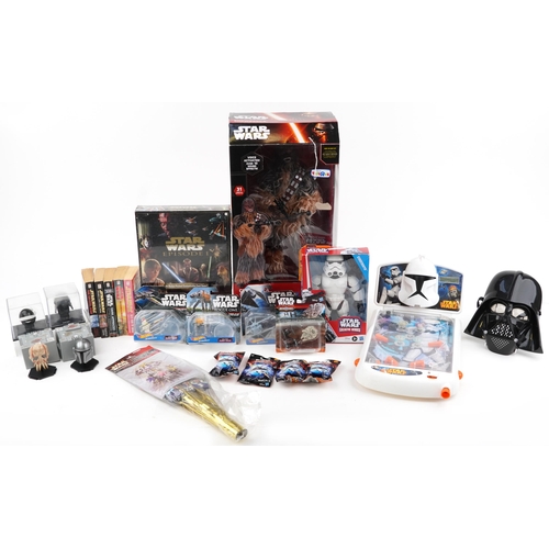 1549 - Star Wars collectables including Chewbacca Animatronic interactive figure with box and Rogue One Sta... 