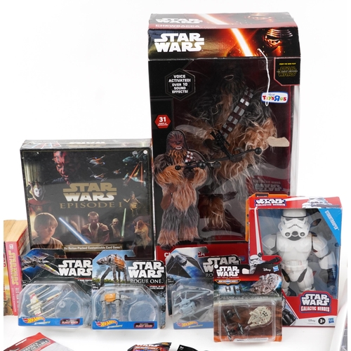 1549 - Star Wars collectables including Chewbacca Animatronic interactive figure with box and Rogue One Sta... 