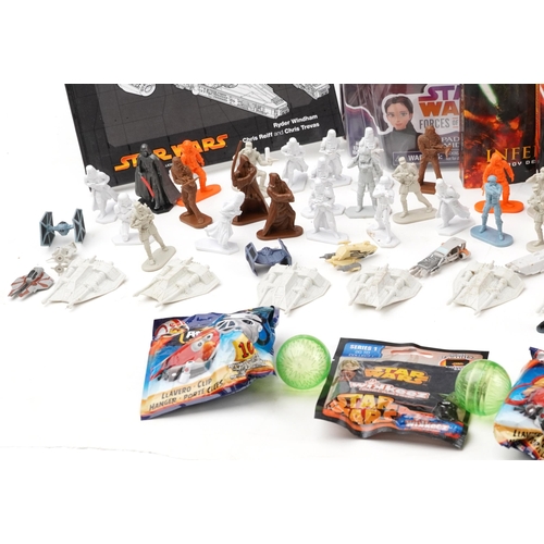 1550 - Star Wars collectables including The Force Awakens action figures with boxes by Hasbro and a Forces ... 