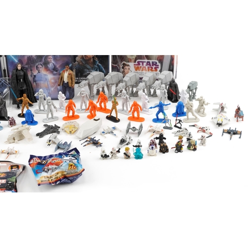 1550 - Star Wars collectables including The Force Awakens action figures with boxes by Hasbro and a Forces ... 