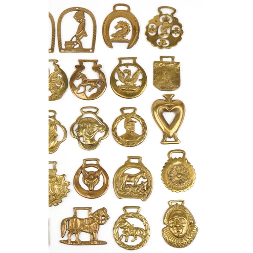 1310 - Victorian and later horse brasses including Queen Victoria windmill, Bovril and Gemini