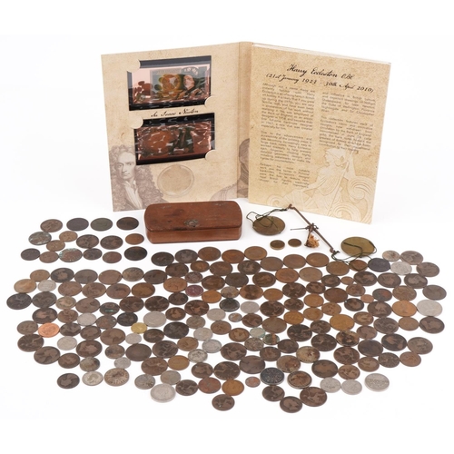 650 - Collection of Victorian and later coinage, Great British Icons banknote collection and a set of 19th... 