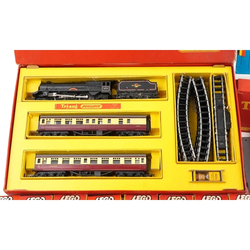 1542 - Tri-ang OO gauge model railway and Lego System building blocks, predominantly with boxes, the Tri-an... 