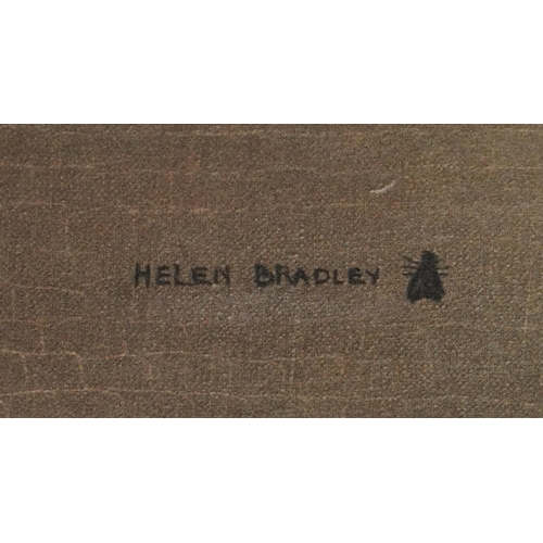 1362 - Helen Bradley - Hollingwood Park, pencil signed print in colour with embossed watermark, mounted, fr... 