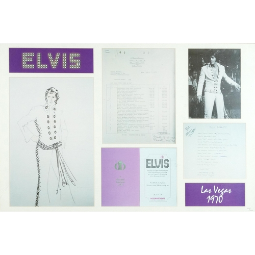 1278 - Elvis Presley memorabilia comprising a framed montage and a film cell, each mounted, framed and glaz... 