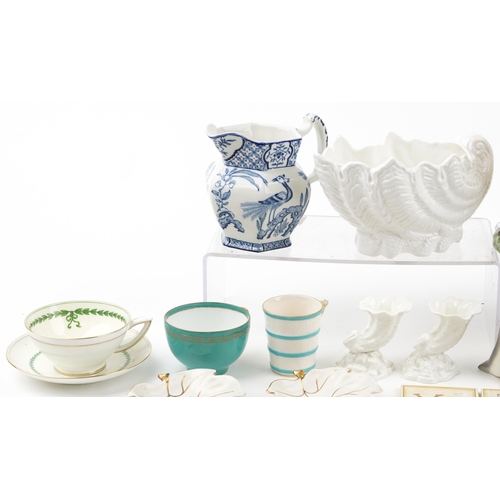 1492 - Victorian and later china including Staffordshire style camel, Wedgwood plate, Minton cup and saucer... 