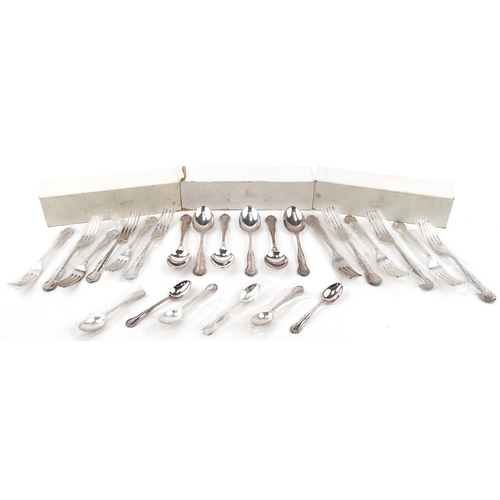 1472 - As new Mappin & Webb silver plated cutlery housed in three boxes including forks