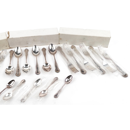 1472 - As new Mappin & Webb silver plated cutlery housed in three boxes including forks