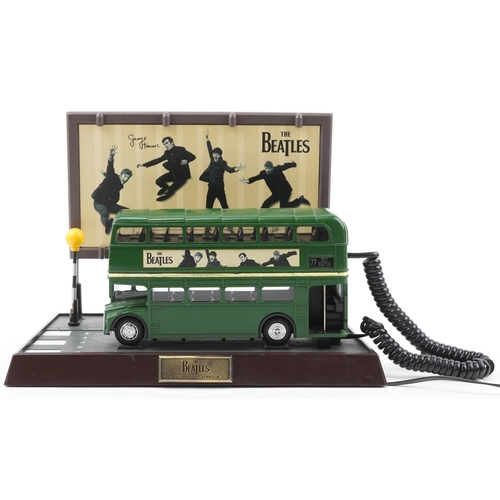 1278A - Vintage The Beatles Collector's series Routemaster bus telephone, 31cm wide