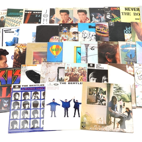 1263 - Vinyl LP records including David Bowie the Man Who Sold the World with USA sleeve, The Sex Pistols, ... 