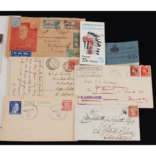 668 - 19th century and later postal history including a Penny Black cover dated 1840 and a Penny Red examp... 