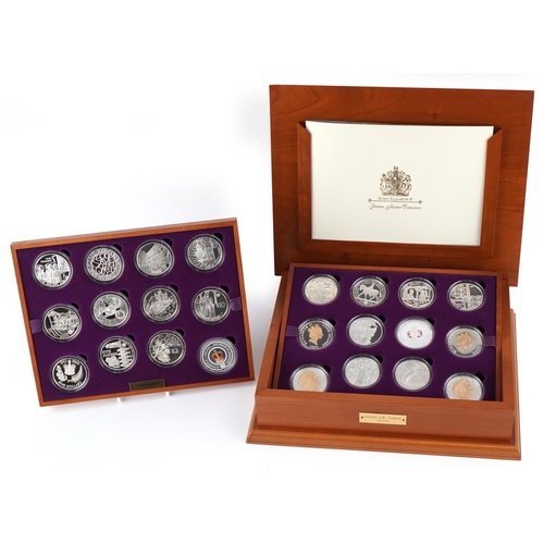 626 - Queen Elizabeth II Golden Jubilee silver proof coin collection comprising twenty four coins housed i... 