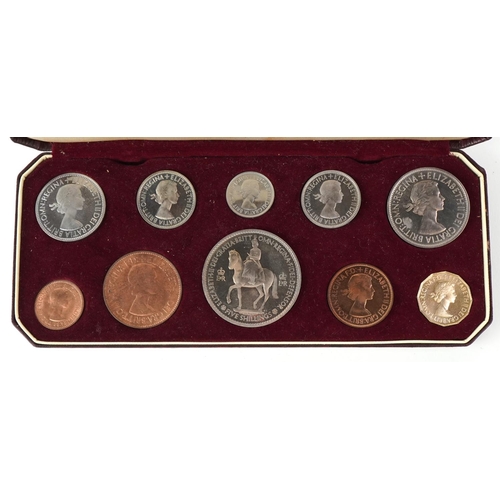 628 - Elizabeth II 1953 specimen coin set by The Royal Mint housed in a fitted case