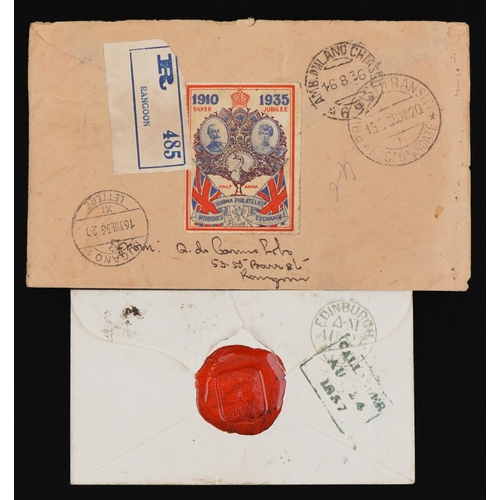 668 - 19th century and later postal history including a Penny Black cover dated 1840 and a Penny Red examp... 